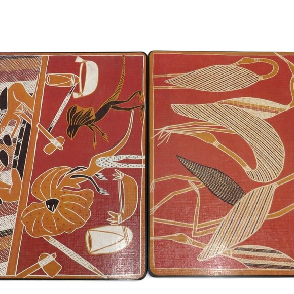 ABORIGINAL ARTISTS Gallery Placemat Set of 6 by Galarrwuy Yunupingu Australia - Picture 4 of 11